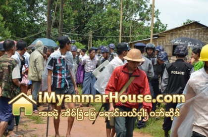 ေျမပုိင္ဆုိင္မႈ အျငင္းပြားေနေသာ မဂၤလာဒုံၿမိဳ႕နယ္ ျမသဇင္ျခံအတြင္းရွိ ေနအိမ္မ်ားကုိ သက္ဆုိင္ရာက အင္အားသုံး - Property News in Myanmar from iMyanmarHouse.com