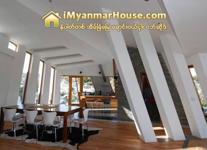 ေထာင့္ျဖတ္၊ ေထာင့္ခ်ိဳးမ်ားနဲ႔ အသားေပးတည္ေဆာက္ထားတဲ့ အာဂ်င္တီးနားေတာင္ေစာင္းက Ribbon House - Property News in Myanmar from iMyanmarHouse.com