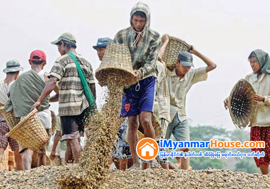 သဲ၊ ေက်ာက္စရစ္၊ ဘိလပ္ေျမ ေဈးႏႈန္းက် - Property News in Myanmar from iMyanmarHouse.com