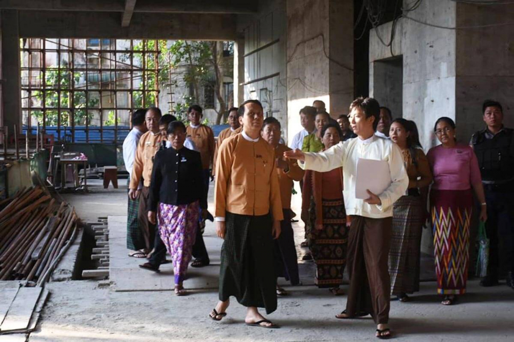 Time City အဆောက်အအုံ ဆောက်လုပ်ပြီးစီးခြင်း အခြေအနေ ရန်ကုန်တိုင်ဝန်ကြီးချုပ်ကြည့်ရှုစစ်ဆေး - Property News in Myanmar from iMyanmarHouse.com