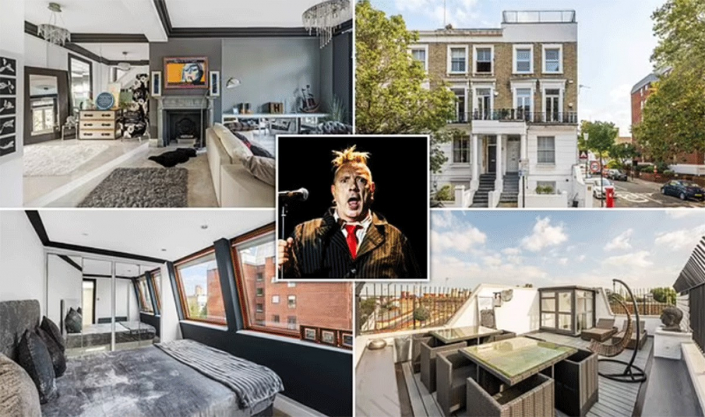 Sex Pistols lead singer Johnny Rotten's London home where he lived at the height of his fame in late 70s goes on the market for £1.55m - Property News in Myanmar from iMyanmarHouse.com