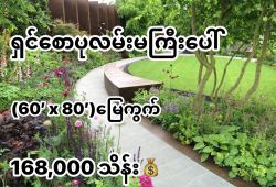 ေျမကြက္ အျမန္ ေရာင္းမည္